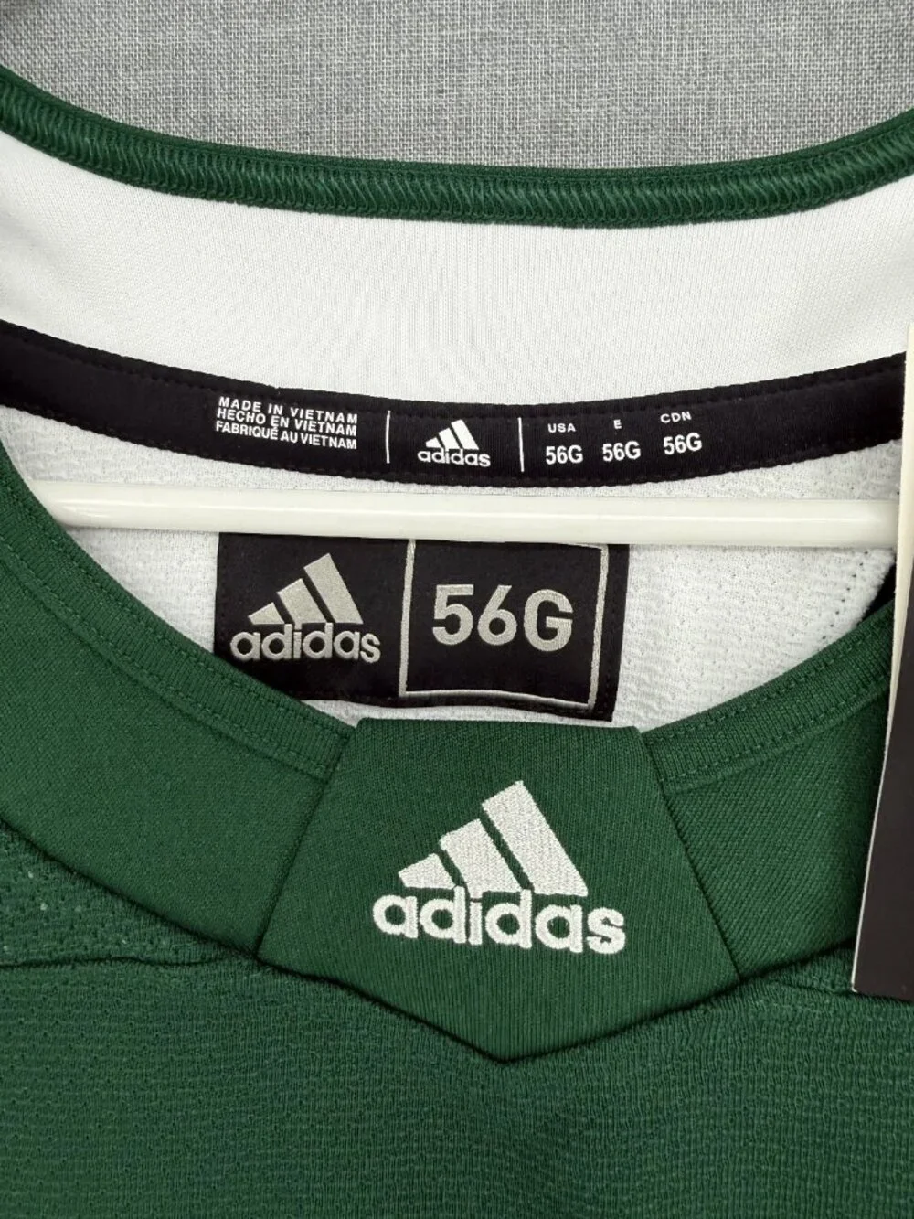 AdiTeam Adidas STK AG Hockey Jersey Fight Strap Green Mens 56 NWT